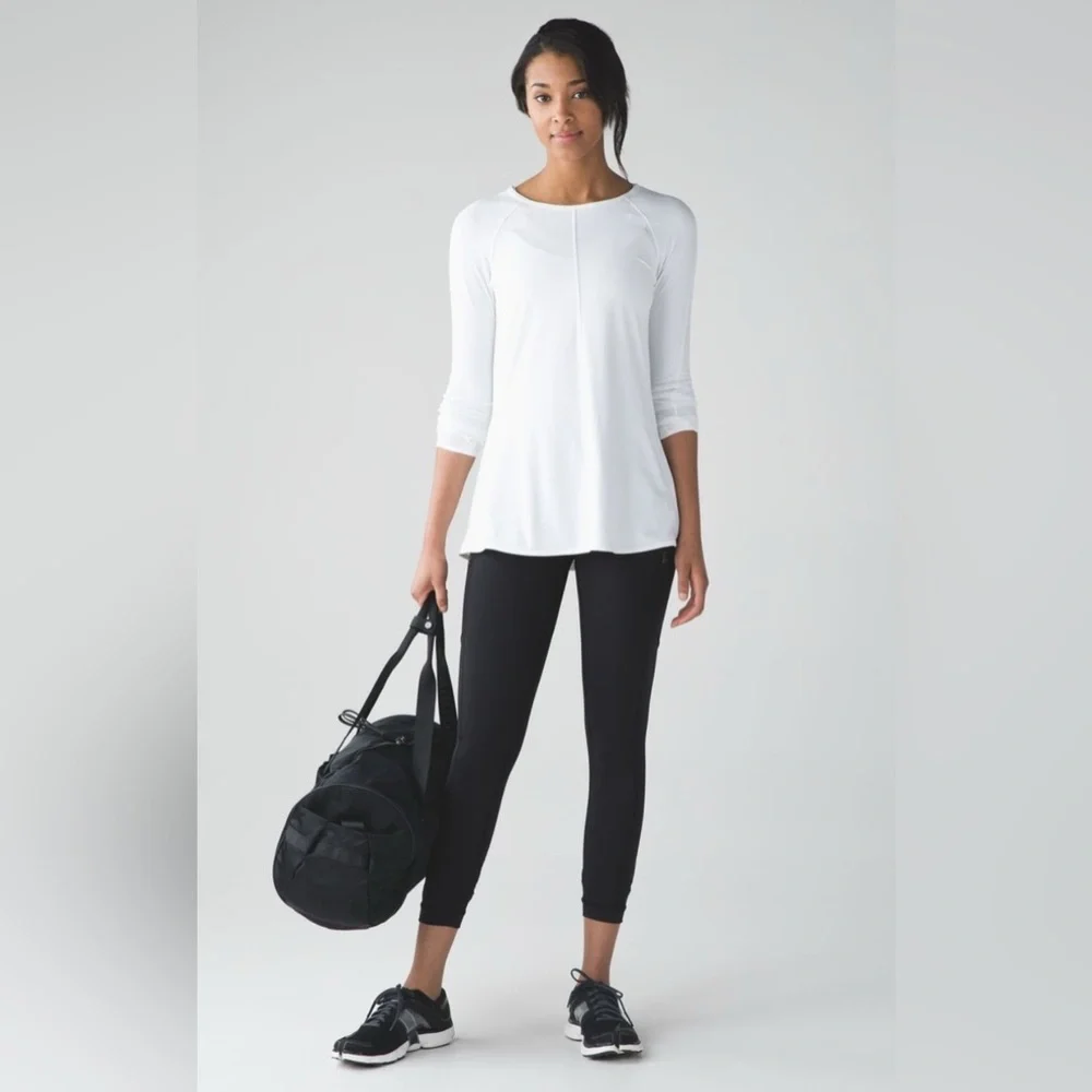 Lululemon Making Moves Long Sleeve Top Rulu White 4 - Picture 2 of 8